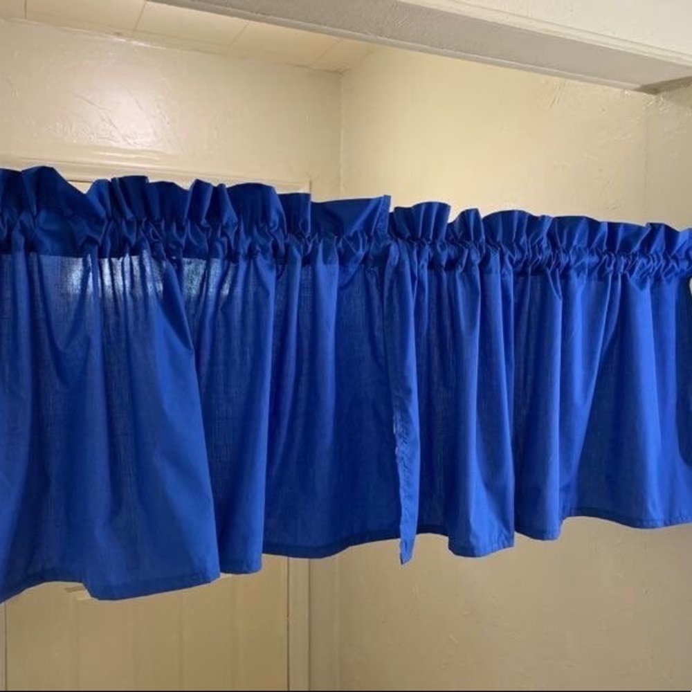 New, Blue Valances